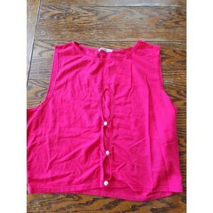 Reformation  fuschia pearl front tank sz XL